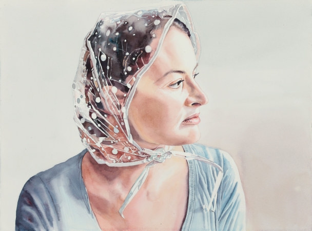 Unter der Haube 3 2013_Aquarell_36  49 cm_345 Euro_©_Mona_Wolfs